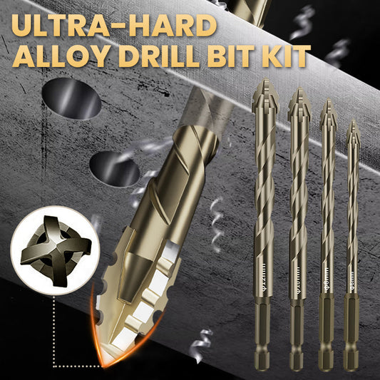 💞🔥  4‑Flute Serrated Eccentric Drill Bit Kit – 4 cutting edges, titanium‑coated, fast chip removal. Drills tile, wood, metal & concrete. A must‑have for DIYers! ⚡✨