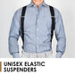 👔Men's X-Back Suspenders with Hook Clips – Adjustable & Heavy-Duty