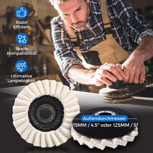 ⏰Jetzt bestellen: 4 kaufen, 4 gratis bekommen🔥Wollfilz-Lamellenpolierscheibe