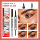 🎁1+1 gratis🌟 2-in-1 Augenbrauenstift mit Vier-Zack-Spitze & Augenbrauengel – Präzise Linien & Langanhaltendes Styling