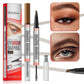 🎁1+1 gratis🌟 2-in-1 Augenbrauenstift mit Vier-Zack-Spitze & Augenbrauengel – Präzise Linien & Langanhaltendes Styling