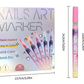 💅 Nail-Art-Pinselset mit 12 farbigen Pinseln – Präzisionspinsel für kreative Nageldesigns