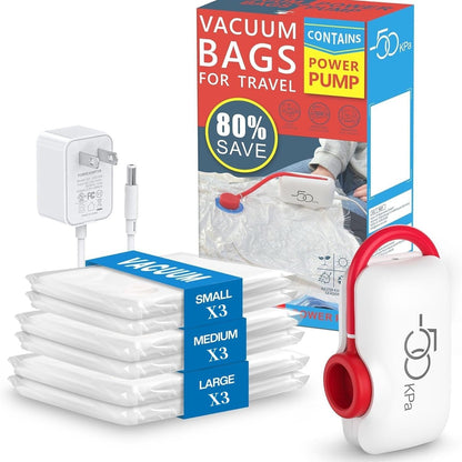 ✨ Lightweight Travel Bags with USB Electric Pump – Pack Smart & Save Space! 🧳🔋