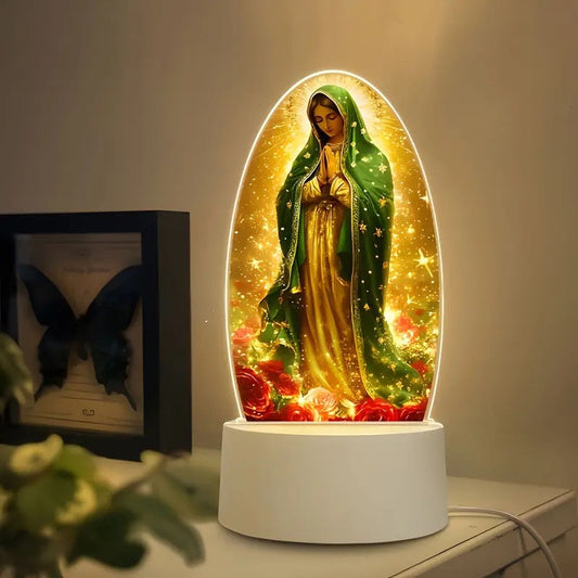 🎅 Das perfekte Weihnachtsgeschenk – Bis zu 49 % Rabatt 🙏 Inspirierende LED-Nachtlampe aus Acryl mit religiösem Motiv ✝️ Gebetslampe für Jungfrauen