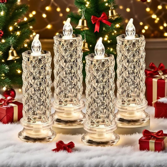 🔥Letzter Tag 49% RABATT🎁Set mit 4 LED-Kristallkerzen