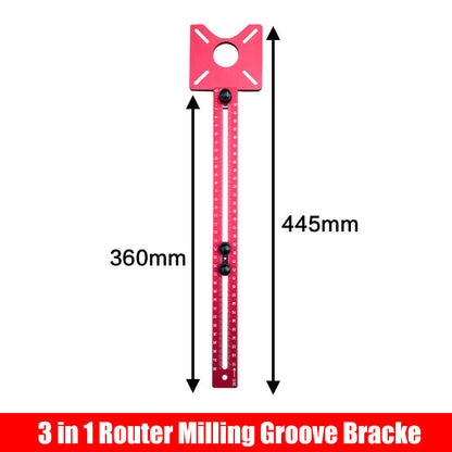 💥3-in-1 Router Milling Groove Bracket – Adjustable, Inch/cm Scales, Modular Design 🛠️