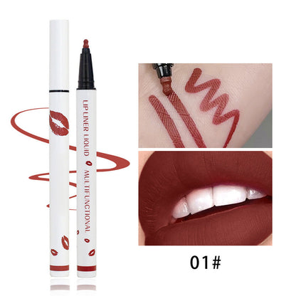 💄Wasserfester Matte Liquid Lip Liner & Lippenstift – Lang anhaltend, schnell trocknend, kussfest | 🎁 Nur für kurze Zeit: 1+1 Gratis