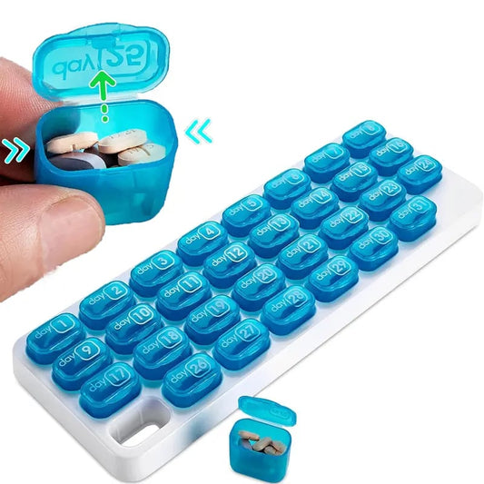 💊 Monthly Pill Organizer – Easy-Open Lids & Smart Storage 📅✨