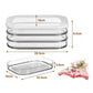 🎁 BUY 3 GET 1 FREE! 🔥3 Layer Reusable Food Storage Containers with Lid Clear Fridge Crisper