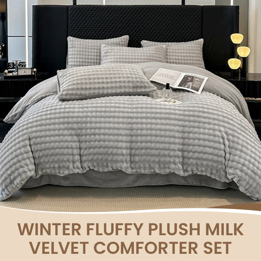 ⏳Limited-time 50% off⏰Winter Fluffy Plush Milk Velvet Comforter Set🛏️