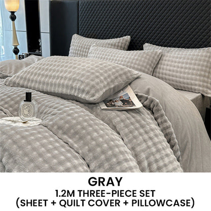 ⏳Limited-time 50% off⏰Winter Fluffy Plush Milk Velvet Comforter Set🛏️