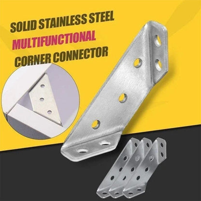 📢📢50% OFF !! ⏰UNIVERSAL STAINLESS STEEL FURNITURE CORNER BRACES — Triangular Stability Reinforcement | Rust-Proof Structural Support & Easy Install 🔧