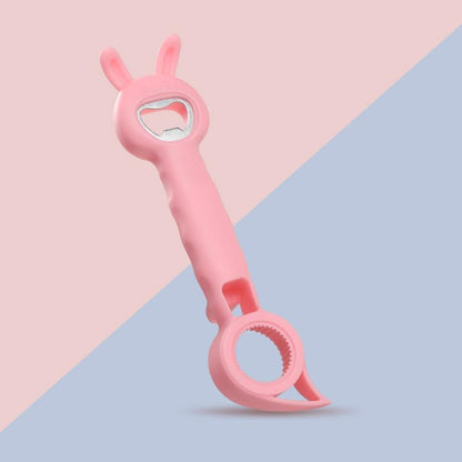 🥫✨ 4-in-1 Multi-Purpose Bottle & Jar Opener – Easy-Grip Kitchen Opening Tool