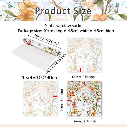✨ Static Pattern Window Stickers – Stylish Privacy & Easy Decoration 🪟🌿
