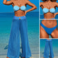 3-teiliges Bademode-Set für Damen – Oberteil, Unterteil und Strandhose