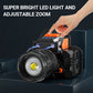 Waterproof Bright Rechargeable Headlamp Flashlight