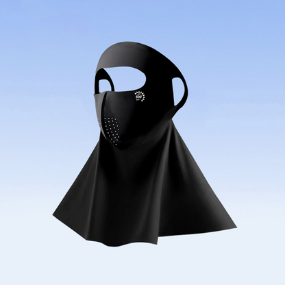 Atmungsaktive & kühlende Vollgesichts-Sonnenmaske mit Nackenschutz