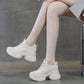 Mesh Hollow-Out Height-Increasing Chunky Sneakers
