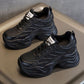 Mesh Hollow-Out Height-Increasing Chunky Sneakers