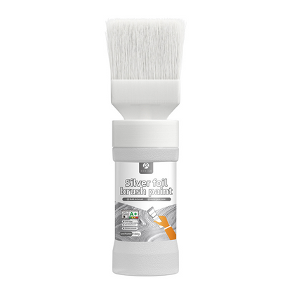 WASSERBASIERTE METALLIC-SILBER-FARBE MIT INTEGRIERTEM PINZEL