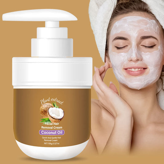 ✨ Gesichts-Enthaarungscreme mit Kokosöl – Sanfte & effektive Haarentfernung