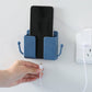 📢📢50% OFF !! ⏰Multi-Functional Desk Organiser & Phone Charging Station | Compact ABS Storage Box with Side Hooks for Remotes, Cables & Keys