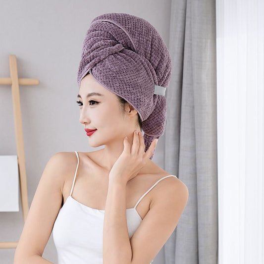 🧖‍♀️ Super Absorbent Coral Fleece Hair Towel 60×100cm – Soft, Quick & Convenient ✨