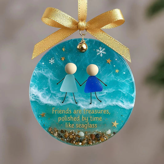 ⏳Freundschaft Meer Glas Christbaumschmuck🌊✨Von der Natur geformt & handgefertigt💝