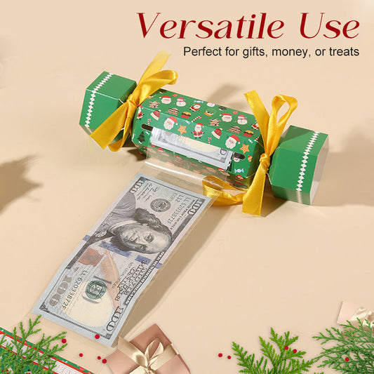 🎄 Weihnachts-Geschenkbeutel mit Schleife 🎁 – Süßigkeitenbox & Geldtasche für Party & Deko ✨