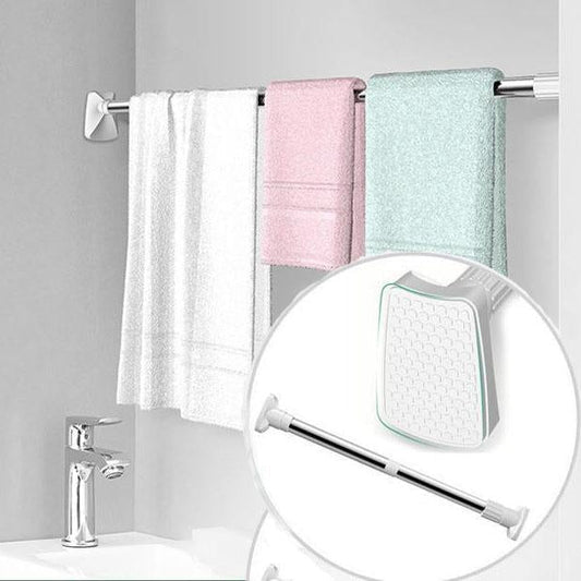 👕 50% OFF NOW! 🧺 Adjustable Clothing Rod – Holds 20kg, anti-slip & tool-free – Perfect for wardrobes, closets & drying racks ✨