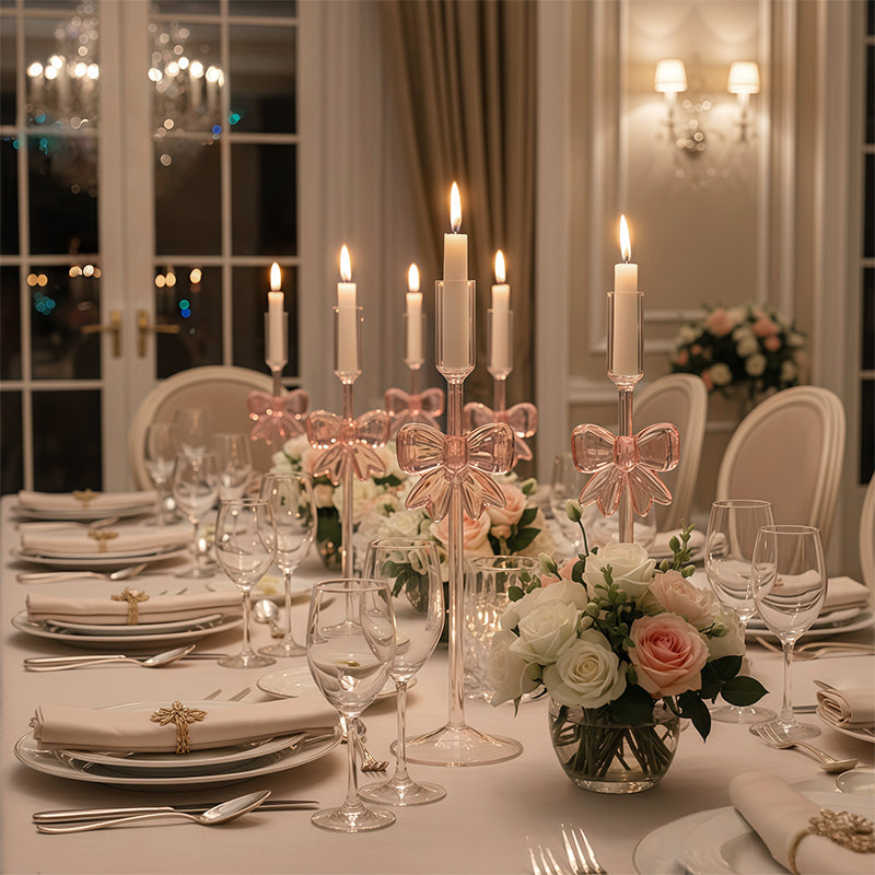 🕯️✨Festlicher Bogen-Glas Kerzenhalter - 🎄Gemütliche Atmosphäre für Weihnachten & besondere Anlässe