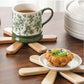 Wooden Tree-Shaped Trivet with Star or Apple