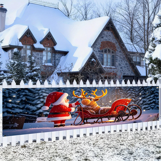 ⏰ Merry Christmas Hanging Banner – Outdoor Festive Decor 🎄✨