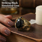 🌸 Buy 1 Get Free 1 🌸Vintage Black Simulated Gemstone Ring | 2 Sets