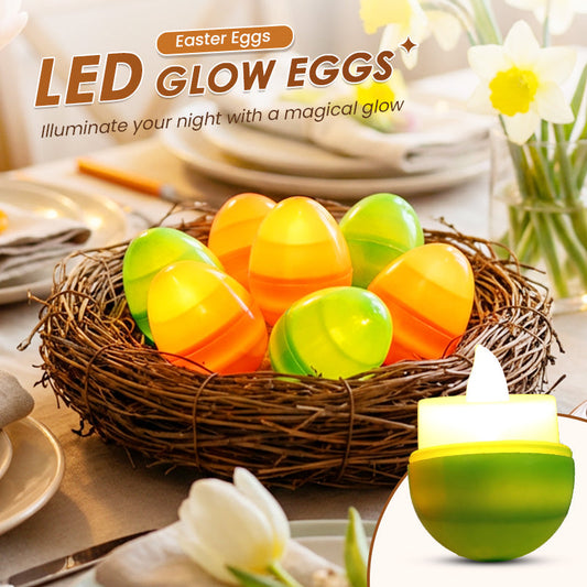🐰 Ostereier mit integrierter LED-Kerze – Klassische Dekoration mit warmem Licht – Für drinnen & draußen – Stimmungsvolle Osterdeko