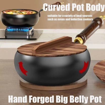🔥 Cast Iron Wok – With lid for roasting & cooking ✨