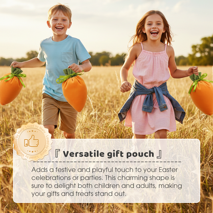 Carrot Shaped Plush Easter Treat Pouch