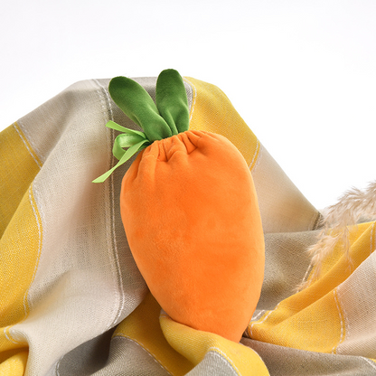 Carrot Shaped Plush Easter Treat Pouch