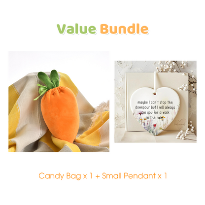 Carrot Shaped Plush Easter Treat Pouch