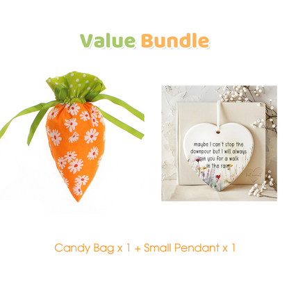 Carrot Shaped Plush Easter Treat Pouch