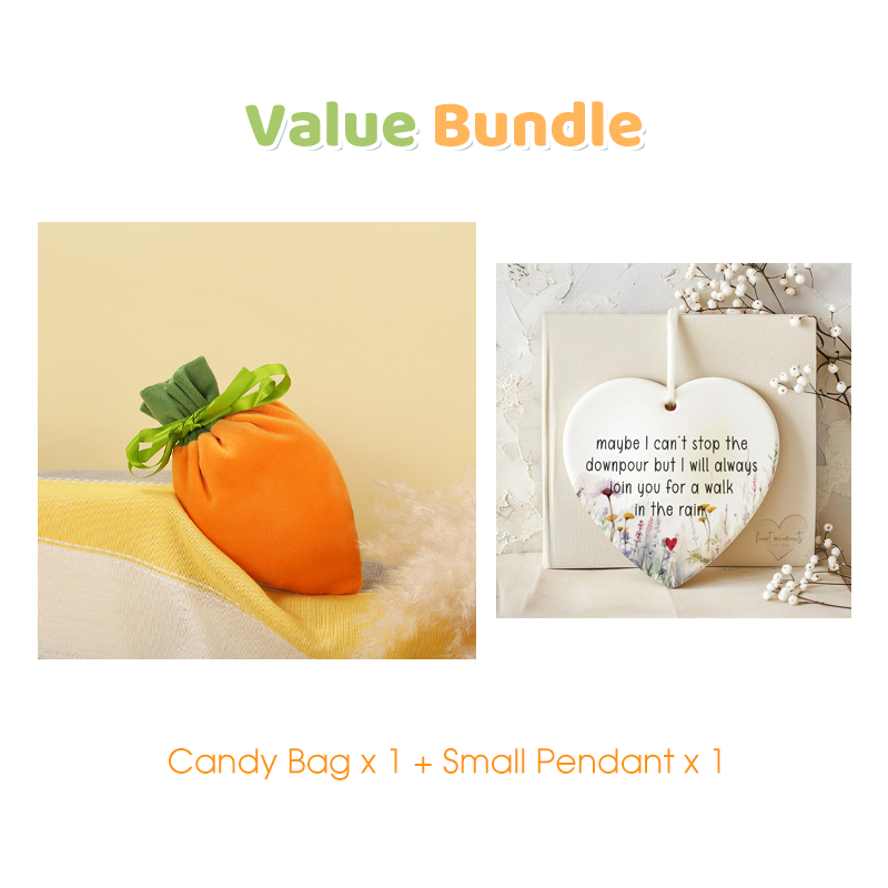 Carrot Shaped Plush Easter Treat Pouch