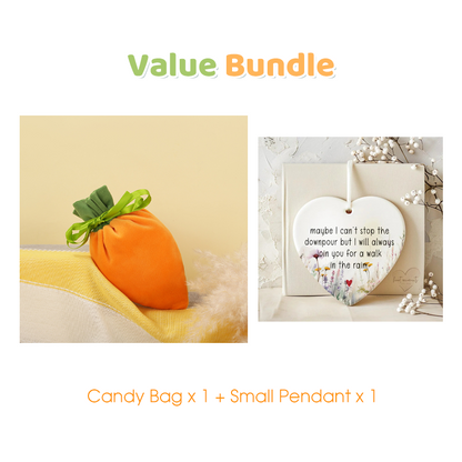 Carrot Shaped Plush Easter Treat Pouch