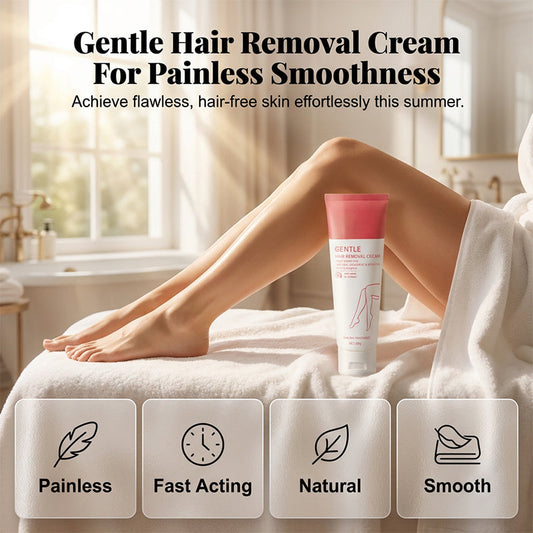 Sanfte Enthaarungscreme 80g – mild & schmerzfrei für Achseln, Arme & Beine – pflegend & hautfreundlich🌸🧴