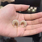 💥 Faux Pearl Basket Hoop Earrings: Gold-Tone, Weave Design, Secure Clasp, French Elegance