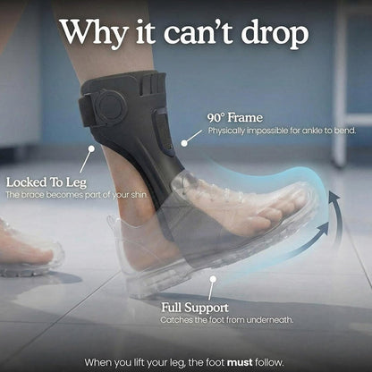 Adjustable Foot Drop Brace with Inflatable Liner