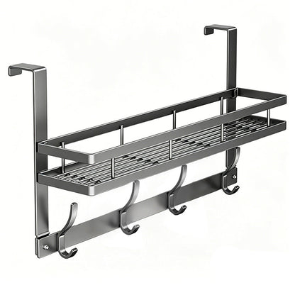 🧺 Over The Door Hooks with Storage Basket – No Drill, Heavy Duty, Detachable ✨