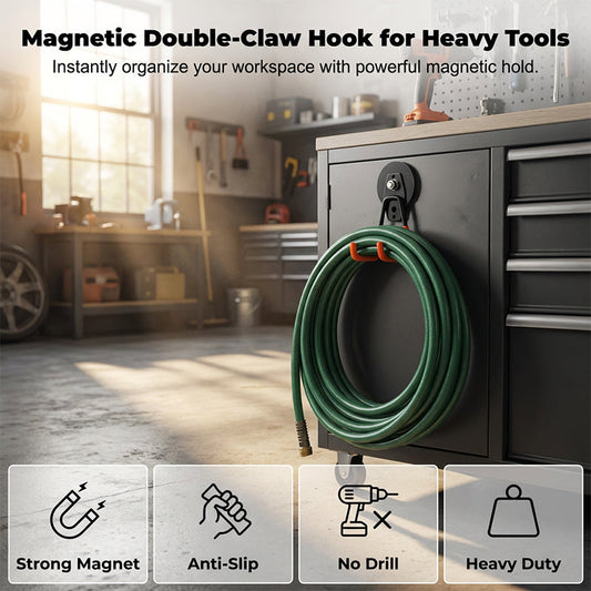 ⏰Heavy-Duty Magnetic Double-Claw Hook