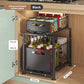 📦 2-Tier Pull-Out Shelf – Expandable Under Sink Organizer, Double Layer Sliding Storage Rack ✨