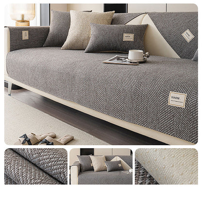 ✨ Herringbone Sofa Cover – Stylish, Non-Slip & Comfortable 🛋️🏡