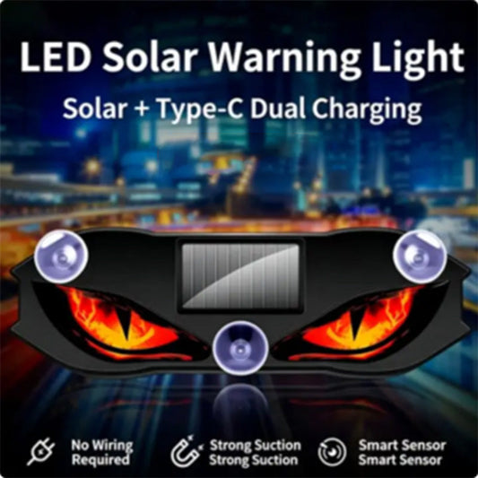 ⏰ Solar Powered LED Car Warning Light 🚗💡